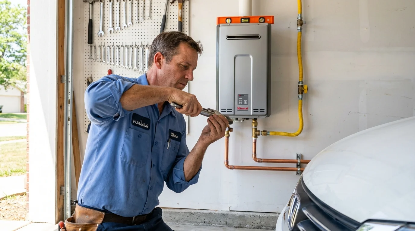 Tankless water heater installation by a Johns Plumbing LLC plumber in Clewiston